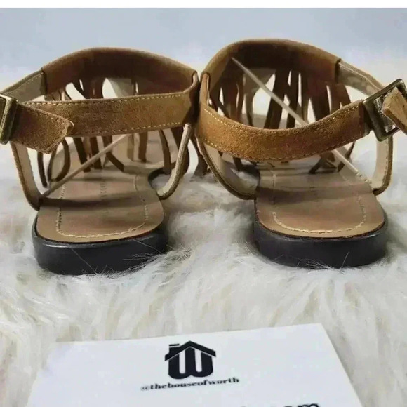 LC Lauren Conrad Boho Fringed Tassel Sandals - 7 - Picture 6 of 8